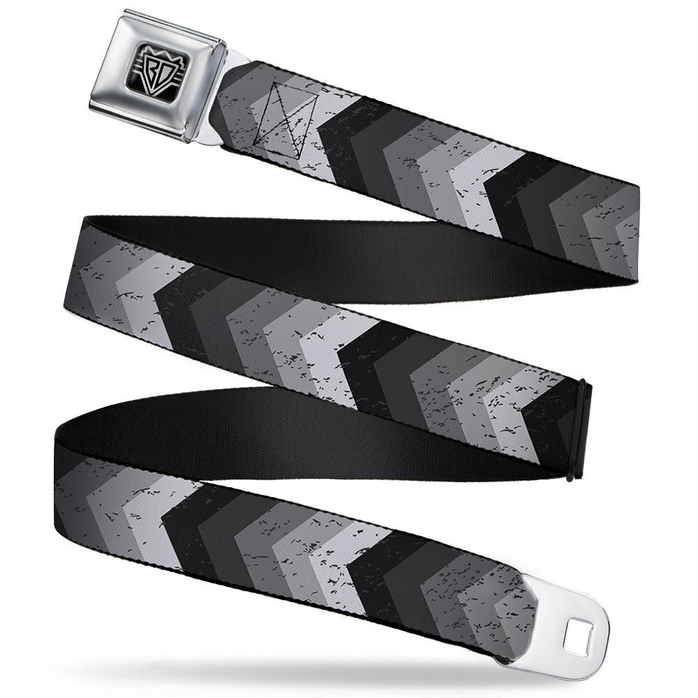 9128 Unisex-Adult's Seatbelt Belt Chevron Regular Weathered Black/Grays
